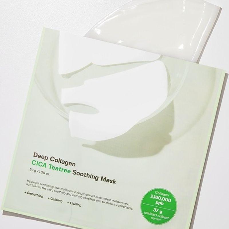 

[4/8 sheets] Deep Collagen Cica Tea Tree Soothing Calming Mask Pack 4 sheets (1 box)