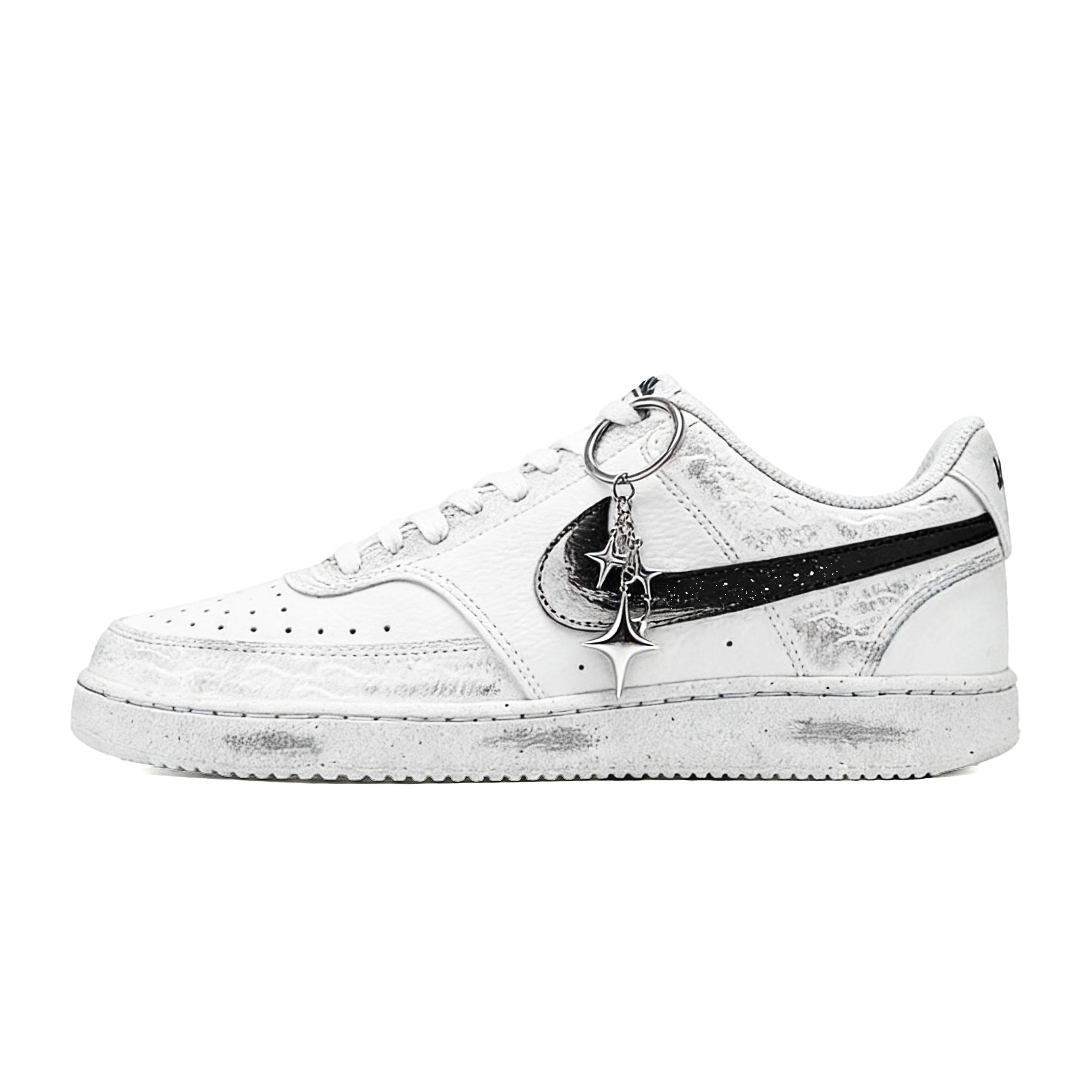 

Nike Court Vision 1 LOW Next Nature Ink Splatter Trendy Design DH2987-101(Team1253-) 44