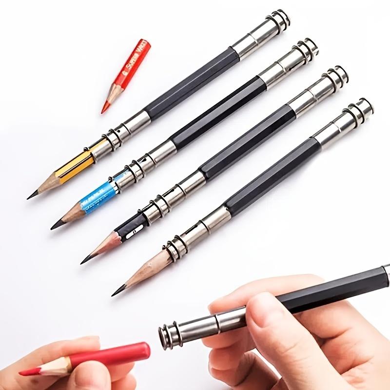 20pcs Adjustable Metal Pencil Extender Professional Art/School/Office Tool for Sketching Writing Drawing Durable Design