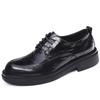 Leather shoes men's new business dress genuine leather men's leather shoes casual thick-soled breathable soft-faced British wedding shoes