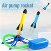 Interactive Foot-Pedal Rocket Launcher Toy with LED Lights for Outdoor Play