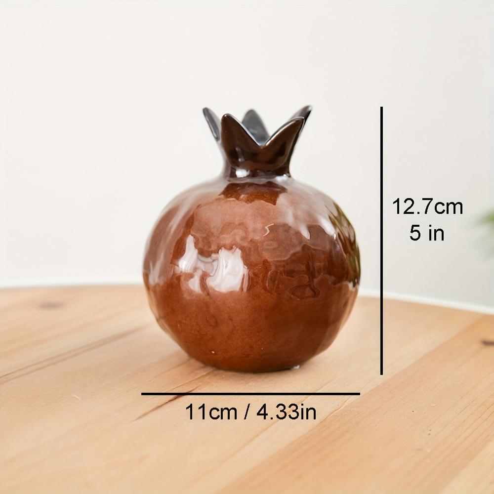[Ceramic Pomegranate Vase] 12.7cm Contemporary Ceramic Pomegranate Vase - Decorative Piece for Your Home
