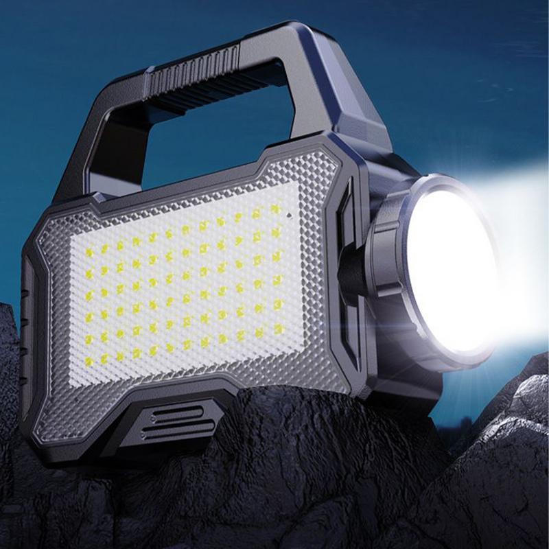 Solar Power Flashlight Bright Flashlight LED Work Light Torch Flash Lights Survival Gear Waterproof Rechargeable Lantern with 3