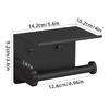 Contemporary Wall Fixed Paper Towel Rack with Attachments & Shelf Strong Metal Resistant Designing For Bathroom Kitchen
