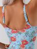 Nuovo Costume Intero Tankini Floreale con Gonna Europeo 2025 per Resort e Costumi da Bagno