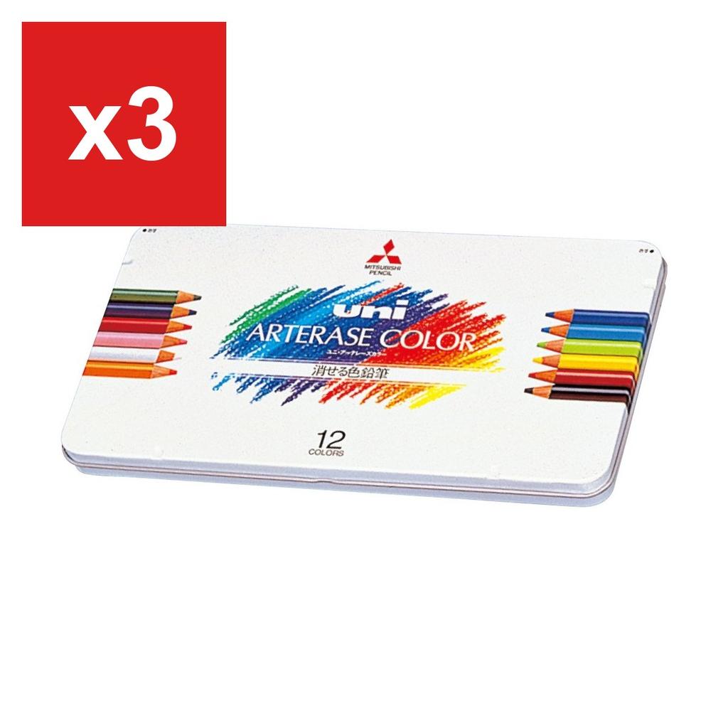 Mitsubishi Pencil 'uni Art Eraser Color', 12-Color Set, UAC12C