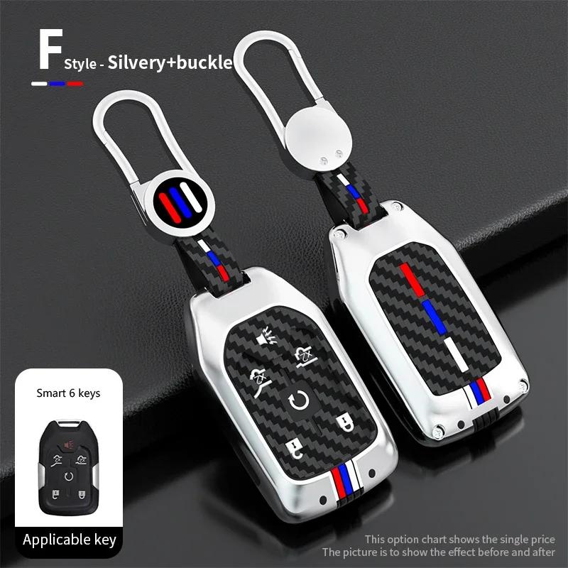 Zinc Alloy Car Key Case Cover For Chevrolet Colorado Silverado 1500 2500HD 3500HD GMC Yukon Sierra Canyon Remote Key Protecor
