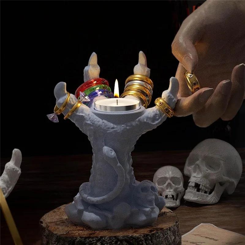 3D Dragon Claw Silicone Mold, Demon· Ghost Hand Resin Clay Candlestick Casting Mould For Resin Candle Mold-B51B