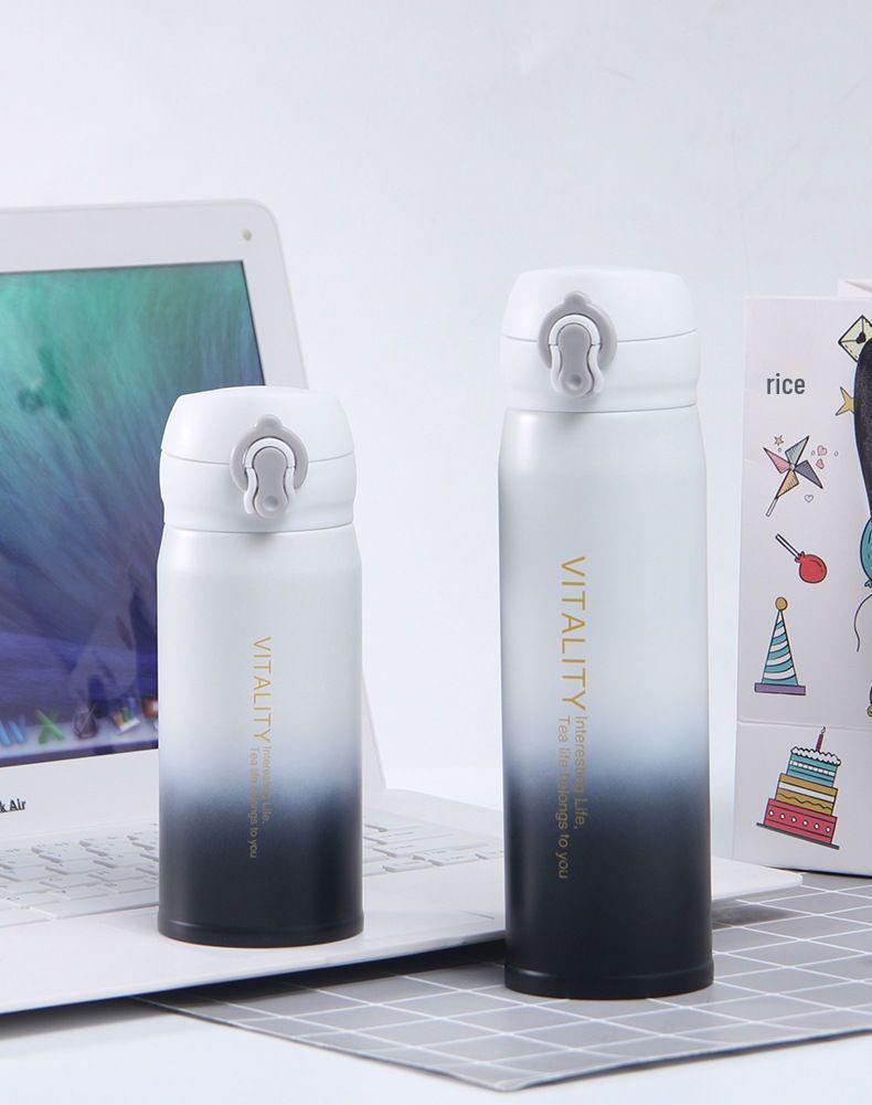 Cute 304 Stainless Steel Thermos Cup for Kids - Portable Student and Home Use