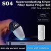 1/2 Pairs Mobile PUBG Game Silver Fiber Fingertip Gloves Sweatproof Anti-slip Touch Screen Gaming Breathable Finger Sleeve Cover 1