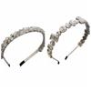 Zinc Zinc Alloy Rhinestone Headband Geometric Women Hair Hoop Temperament Bridal Wide Headband  Birthday Gift