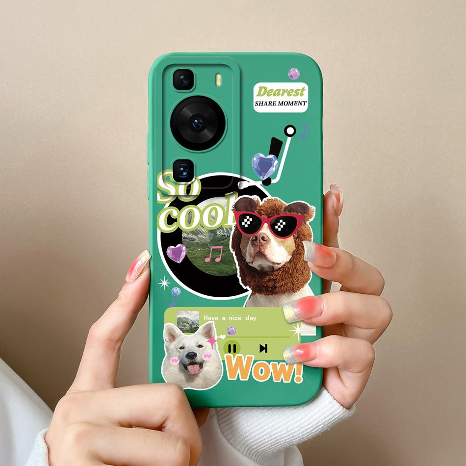 Für Huawei P60 Pro Art Handyhülle Süßes Design Weiche Flüssigsilikon-Rückabdeckung Für HuaweiP60 P 60 Anti-Drop Langlebiger Stoßfänger Funda