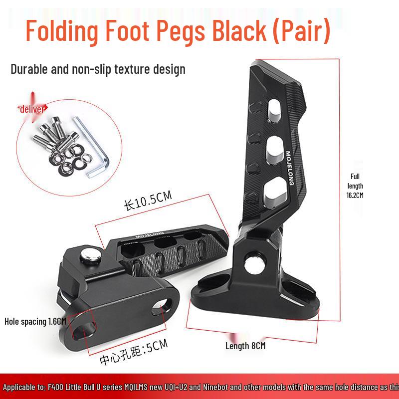 Folding Foot Pegs for Niu UQi+ U2 F400T MQIL MS Electric Scooters