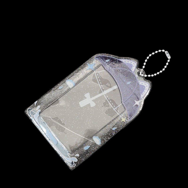 

1 шт. Милый Сладкий Дисплей для Карт Зонтик Акриловый Держатель для Фотокарточек Корейские Ins Идолы Фоторамка 3 дюйма Настольный Декор Рукав для Карт фиолетовый