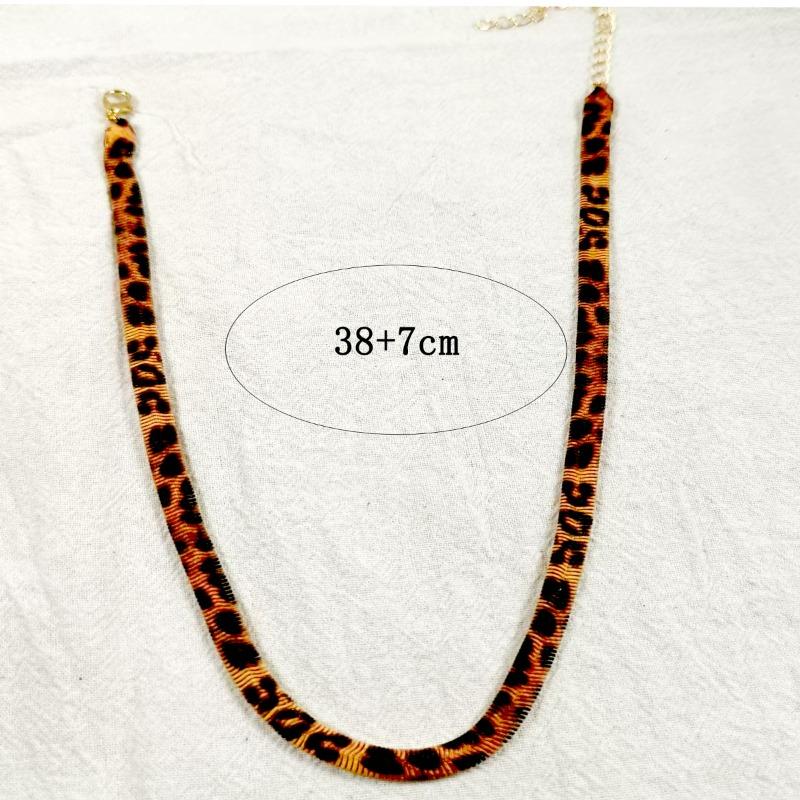 Fashion personality leopard print snake necklace retro luxury fashion temperament necklace