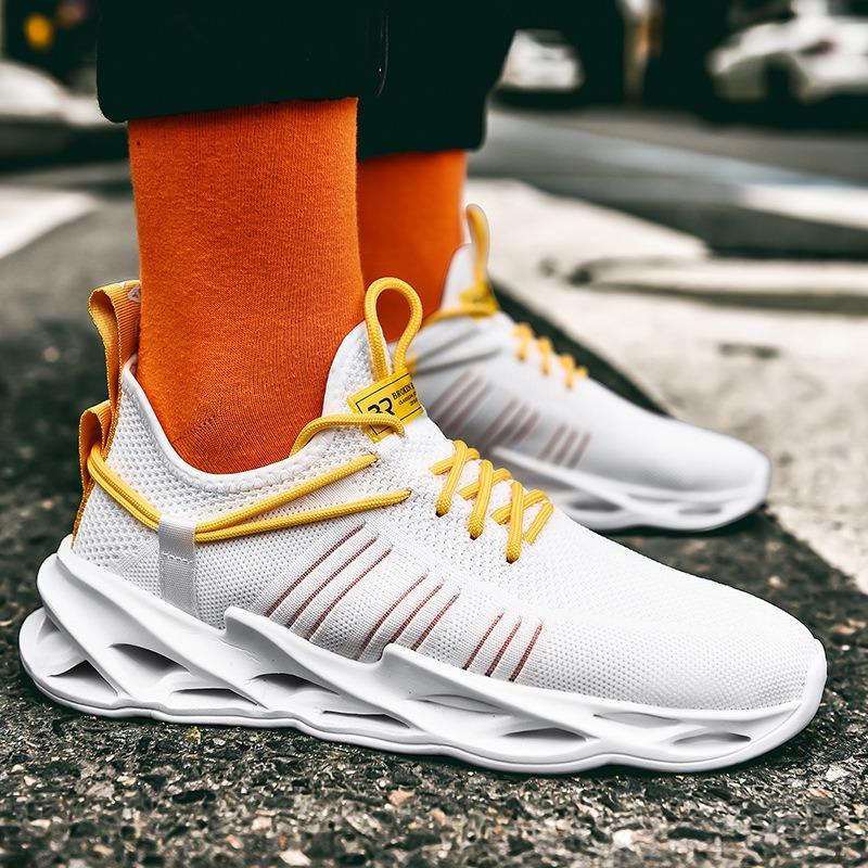 Freizeitschuhe Herren 20 neu atmungsaktiv Fly-Woven Nudeln Klingenboden Große Größe Mode 4