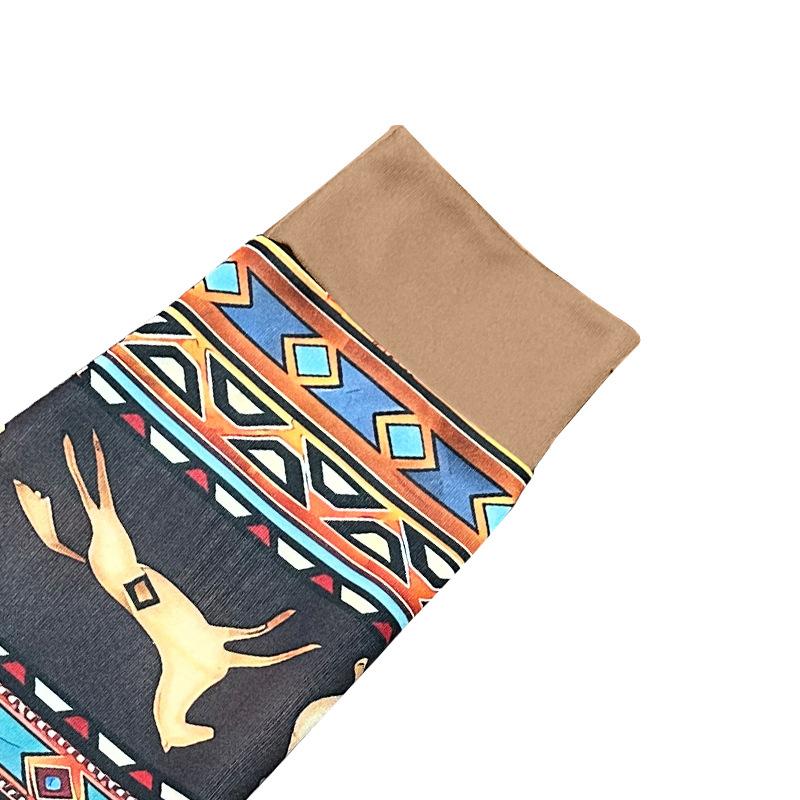 Retro High Street Half-Zip Pullover Stand Collar Oversized Casual Printed Men's Sweatshirt