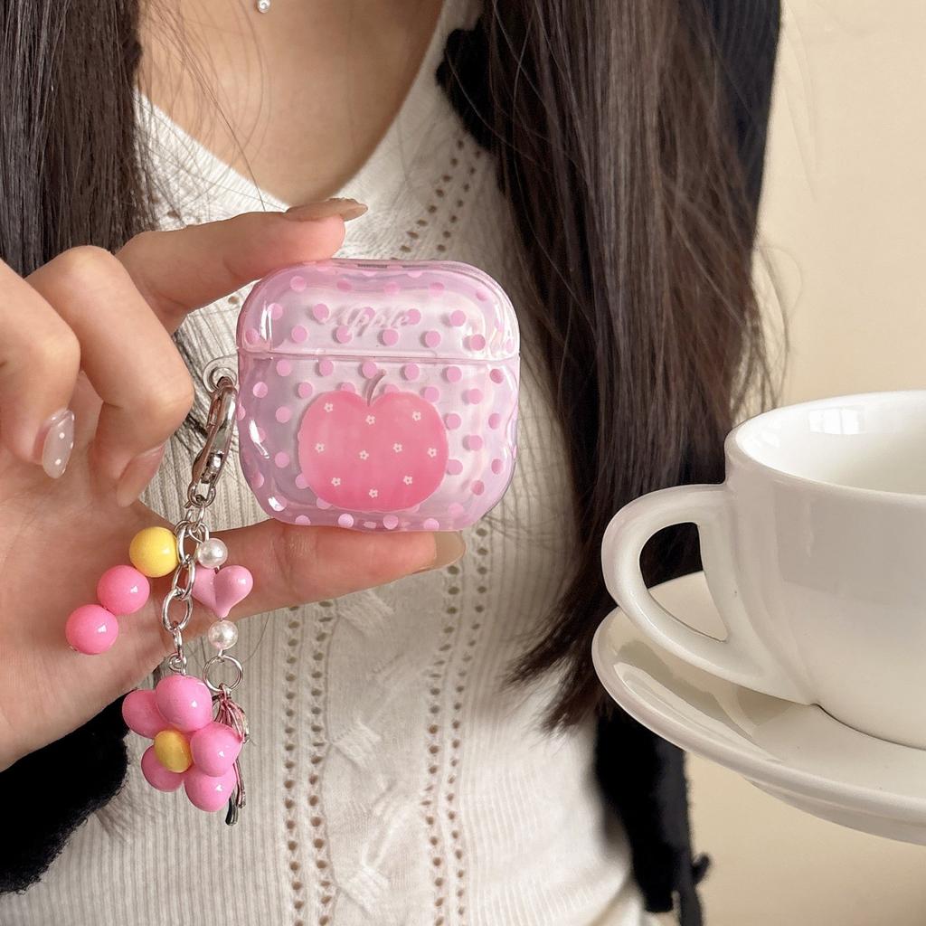 Polka Dot Powder Apple AirPods 1 Protective Case Apple 1/1 Generation AirPods Pro1 Earphone Case Simple
