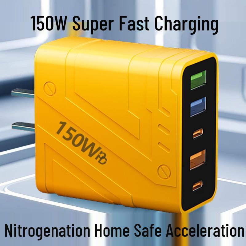 150W Mecha-Style Multi-Port USB+PD Fast Charger with Smart Output