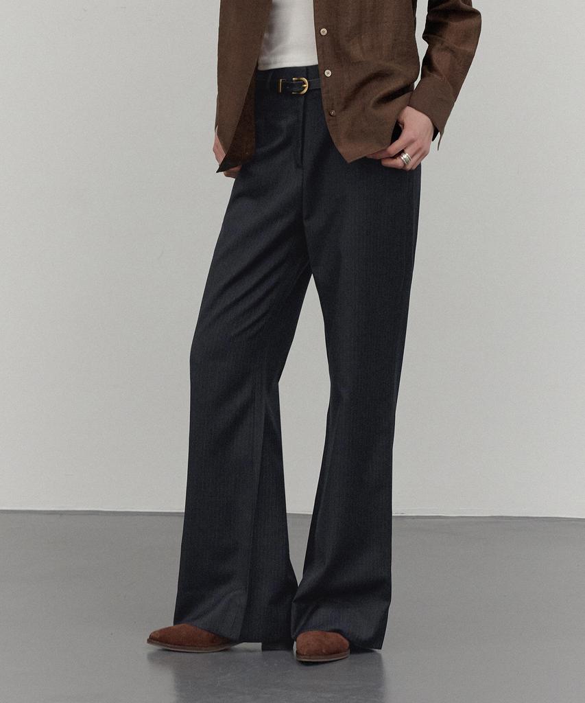 CITTA Pinstripe Bootcut Trousers_Ctb540 (Charcoal)