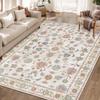 Hot Sale Soft Tone Floral Pattern Carpet Retro Rug for Living Room Bedroom Study Bookstore Entryway Coffee Shop Leisure Area