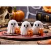 3Pcs Cute Tiny Trick or Treat Ghost Pumpkin Halloween Decoration Desk Display Spooky Home Decor Adorable Fall Accent Unique Gift