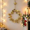 Metal Star Wreath for Front Door 11" Glitter Shiny Star Sparkling Wreath for Wall Mantle Holiday Party Indoor Outdoor Decoration