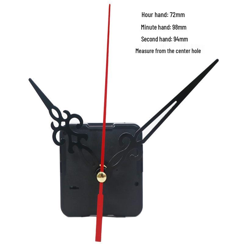 Silent Quartz Clock Movement with Cross-Stitch Metal Hands for Decorative Wall Clocks