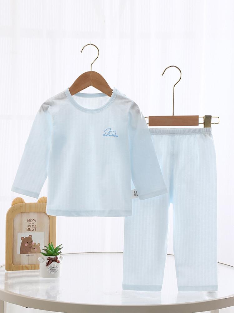 Infant Kids Cotton Summer Sleepwear With Animal Pattern And Open Crotch Design
