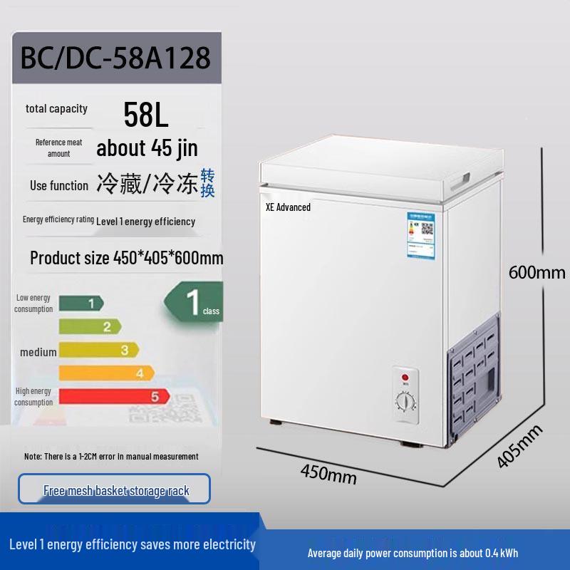 Energy-Efficient Mini Freezer: Compact, Silent, Quick-Freeze, and Ideal for Single-Person Use
