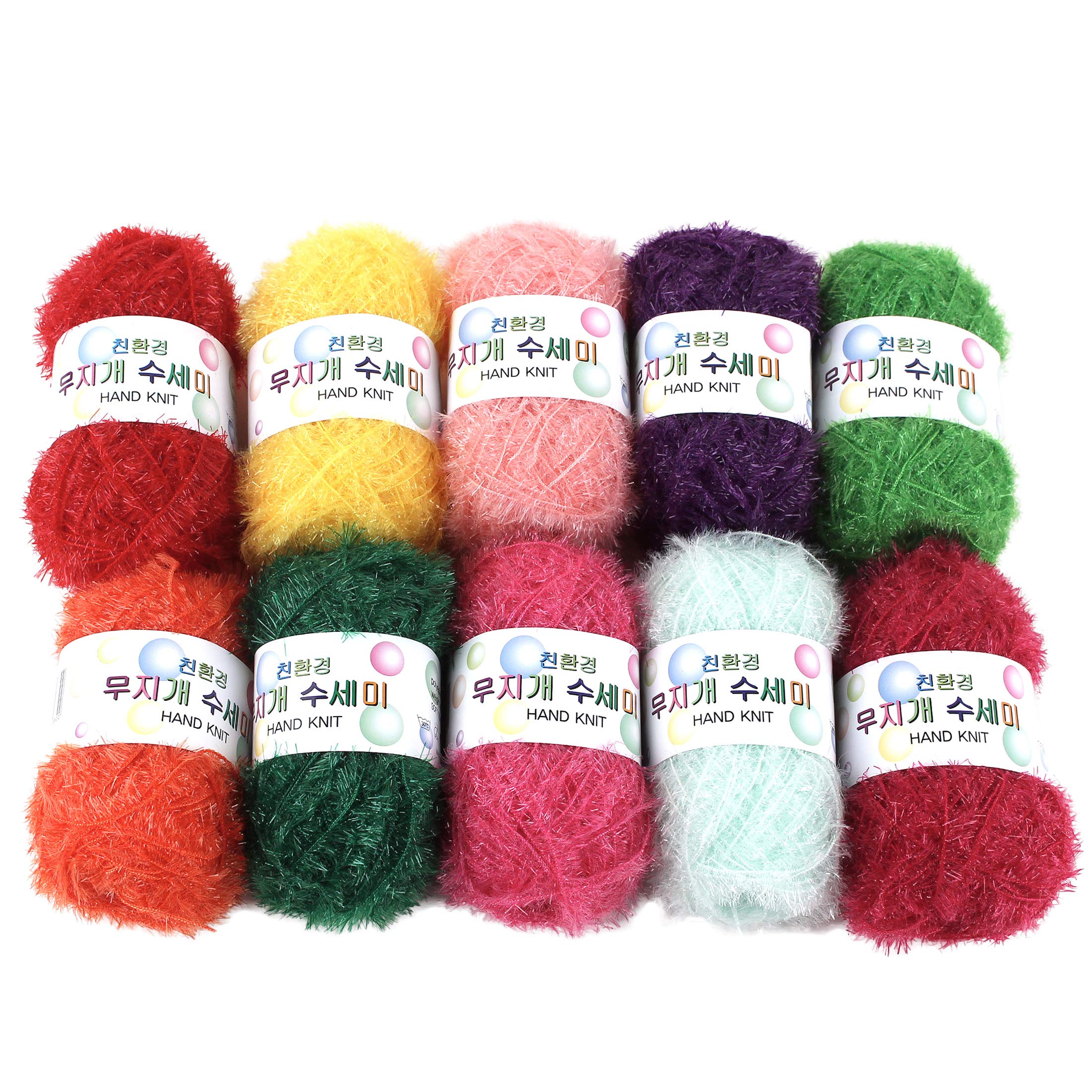 

Korean Brush Printed Scrubber 10 400g per Polyester Yarn Thread, Colors, ball, 100%