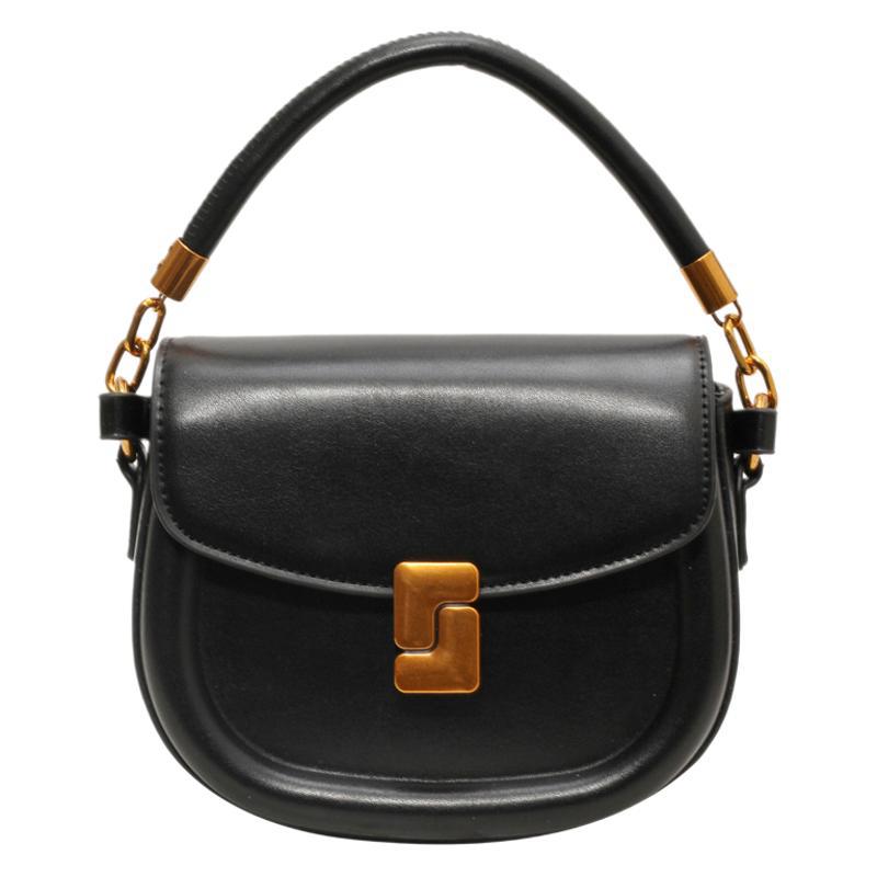Korean popular high-end saddle bag fashion portable small bag women 2025 retro niche shoulder messenger bag
