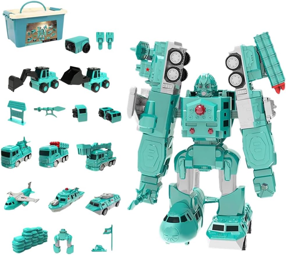 Magnetic Transform Engineering Car Assembled Toys for Toddler Magnetic Blocks for Kids Activities Toy Transforming Robot Car Toy