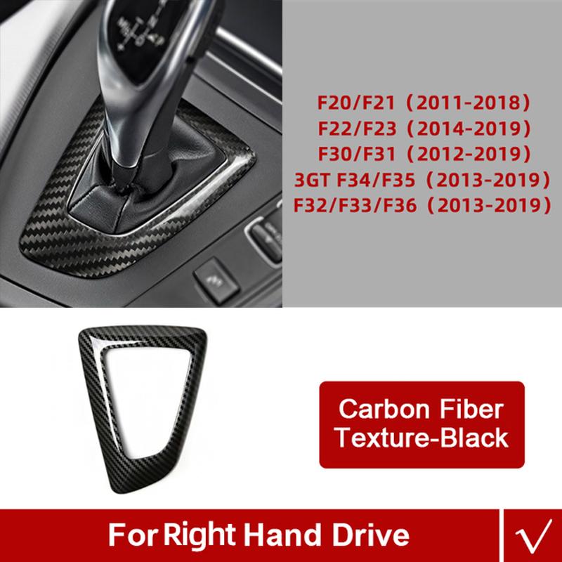 Carbon Fiber Texture ABS Gear Shift Knob Panel Cover Trim Frame For BMW 1 2 3 4 Series F20 F21 F22 F23 F30 F31 F32 F36 F34 F35