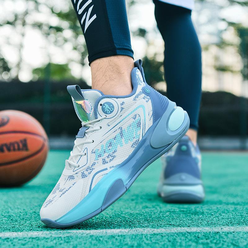 Men's and women's same low-top non-slip, wear-resistant, shock-absorbing and rebound basketball shoes, outdoor cement floor actual combat fashionable