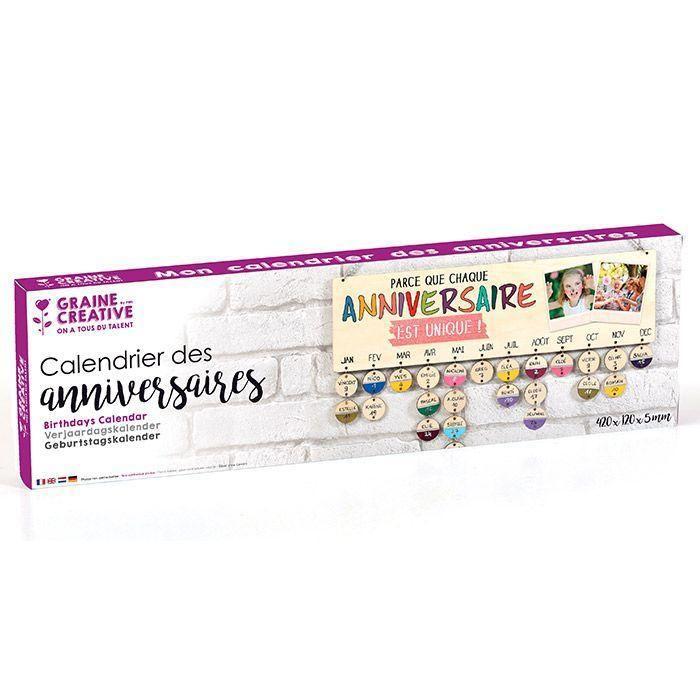 Calendrier de l'Avent - GRAINE CREATIVE - Bois - Violet - 42 x 12 cm