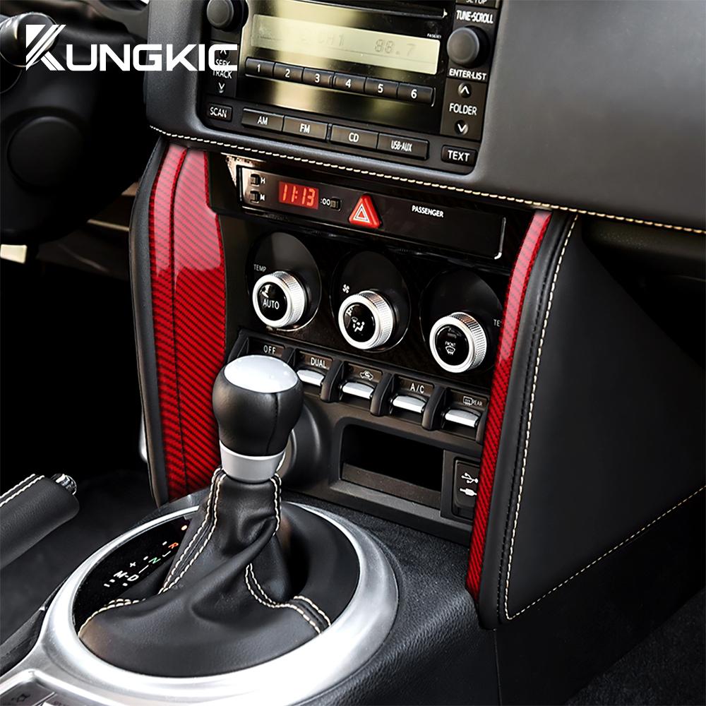 Real Soft Carbon Fiber Sticker For Subaru BRZ Toyota GT86 2012-2016 2017 2018 2019 2020 LHD RHD Car Side of Central Switch Trim