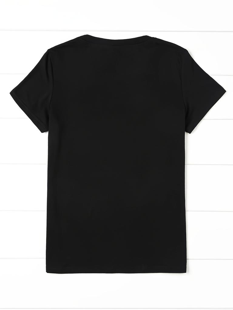 Party Like The 80s Women's Tee - Retro Graphic, Casual Black Top