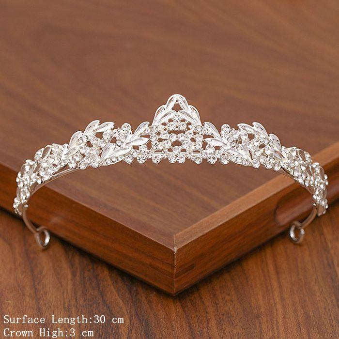 Bridal Tiara Hair Crown Wedding Hair Accessories for Women Silver Color Crown for Bridal Crowns and Tiara Women Accessories Gift