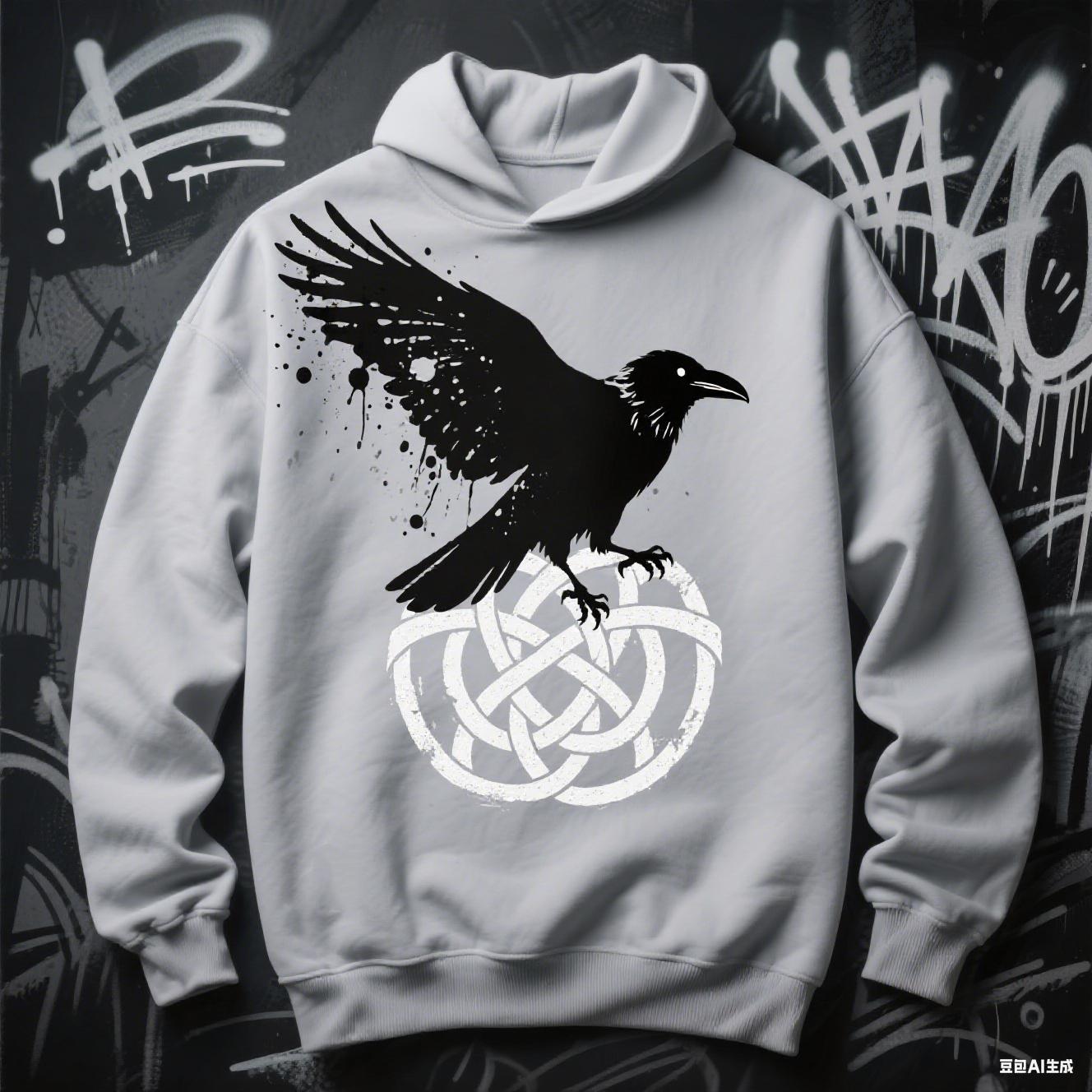 

Men s Gothic Style Hoodie Eagle Print Long Sleeve Casual Hooded Sweatshirt Fashion Streetwear moto 3XL