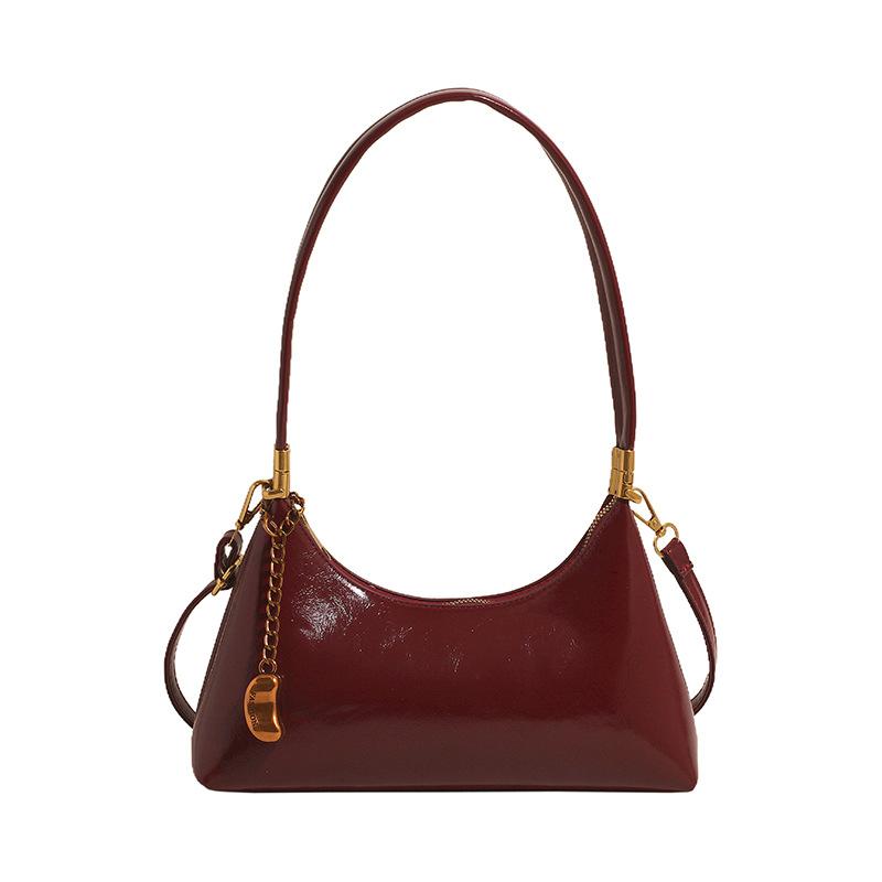Niche crescent bag oil wax leather underarm bag women's new retro design single shoulder messenger bag