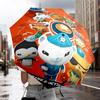 Octonauts Adventure Beyond Automatic Folding Umbrella - 8-Rib Travel Umbrella with Auto Portable Case, Ideal Gift for Birthdays