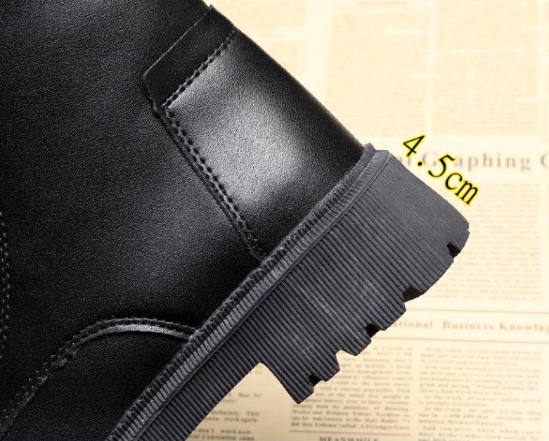 Women's British Style Round Toe Martin Boots - Autumn/Winter 2024, Thick Sole with Plus Velvet, Short Boots for Female Students