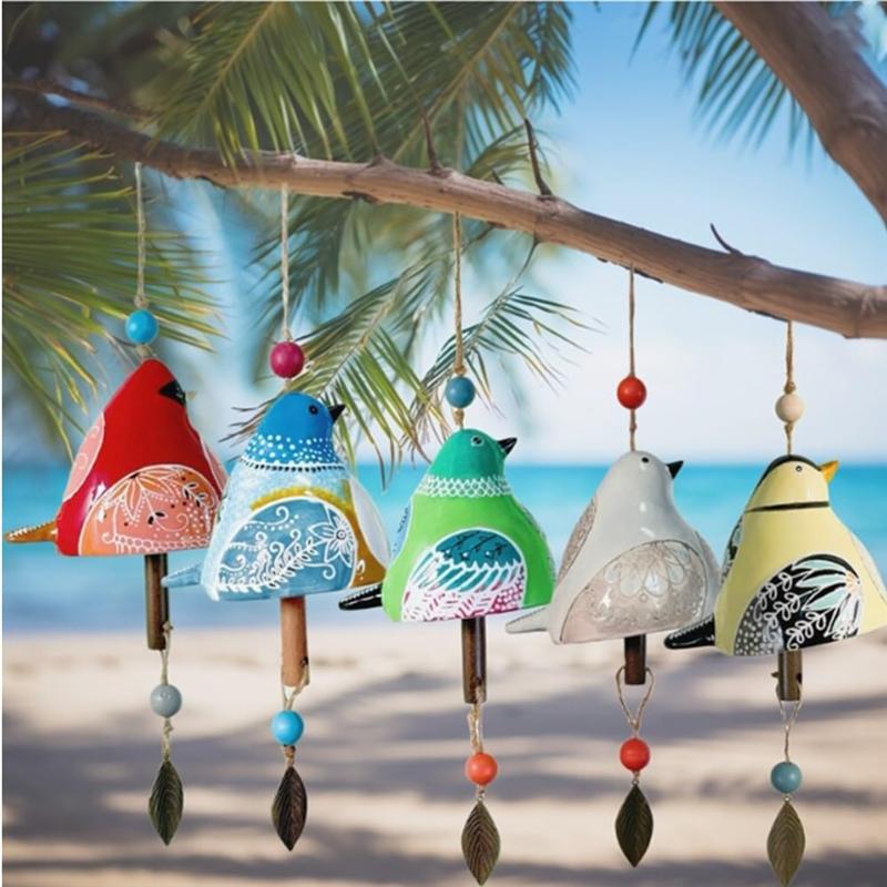 2PCS Bird Song Bell Bird Song Bell Wind Chime Bird Song Bell Garden Decor Hanging Rustic Wind Chime Wind Chime Parts