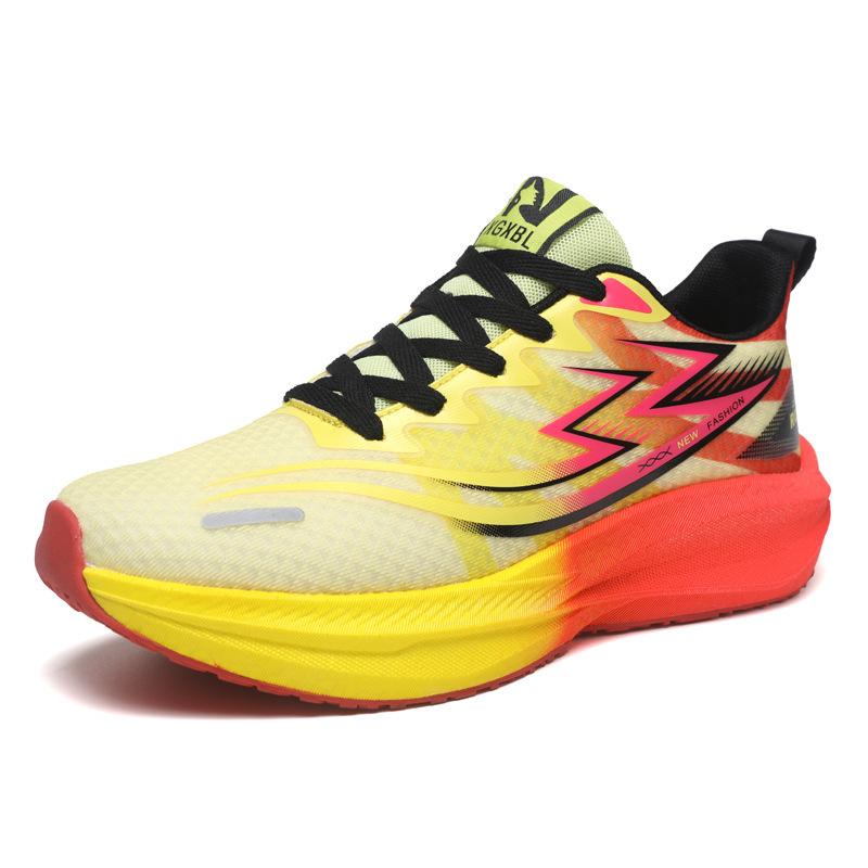 Outdoor-Laufschuhe 22 neue Jugend-Karbonplatten-Stoßdämpfung Sportschuhe atmungsaktiv weiche Sohle Freizeitschuhe