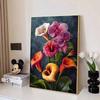 Flower Diamond Art Piece Set, 5D DIY Colorful Round Gemstone Cross Stitch Painting Craft Decoration Home Wall Mural