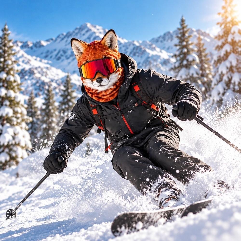 Soft Elastic Fabric Animal Face Ski Mask Vivid Animal Prints Animal Prints Mask  Outdoor Activities