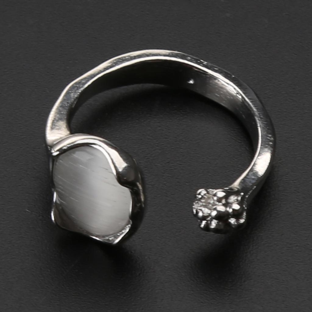Natural Stone Ring Hollow Rings for Women Y2K Trend Ring Fashion Finger Jewelry