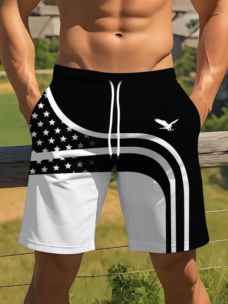 Summer Coconut Tree Pattern Swim Trunks for Men Fashion Beach Vacation 3D Printed Hawaiian Short Pants Loose Breathable Shorts