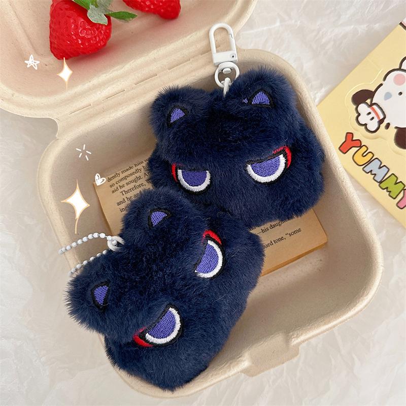 Cartoon Squeak Cat Doll Keychains Women Cosplay Plush Pendant Keyrings Hanging Ornament Bag Charms For Girls Gifts